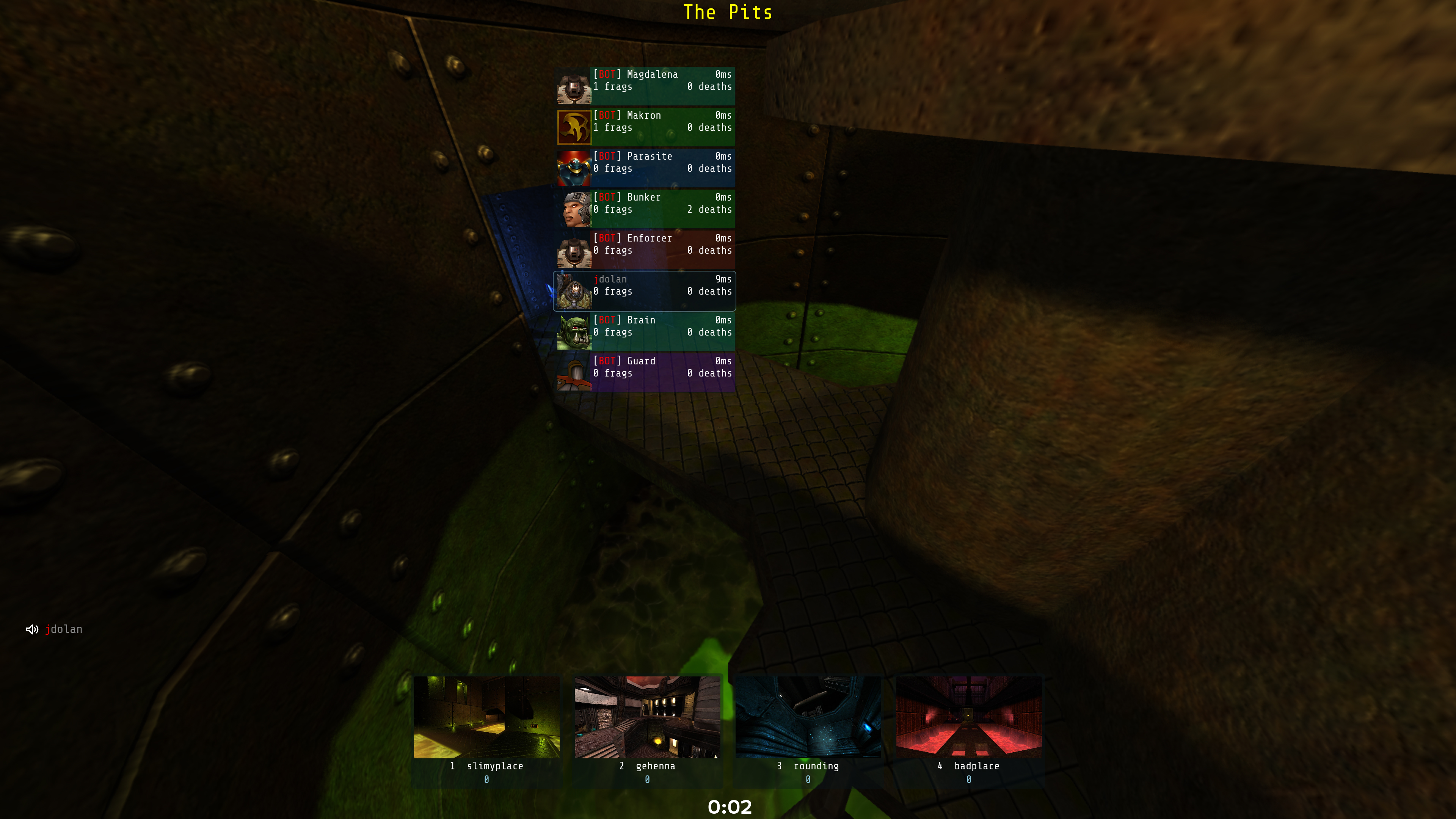 Screenshot of Next Map voting